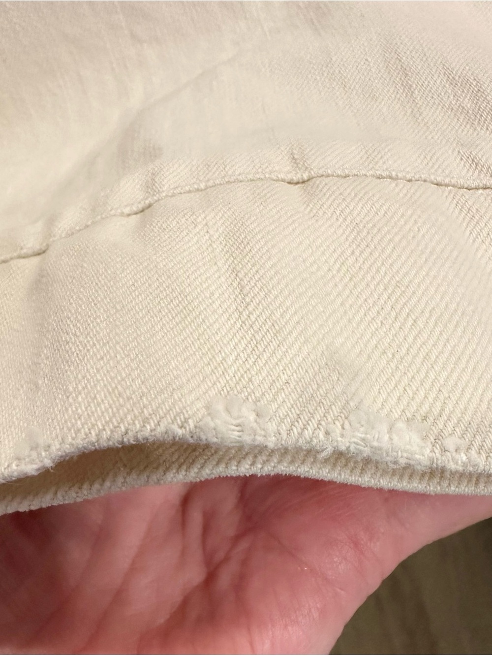 Veronica Beard Haizley Extra Wide Leg Cream Colored Jeans Size 26 - Picture 10 of 10
